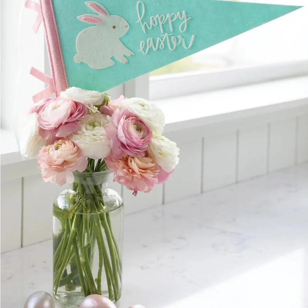 My Minds Eye! 15” Felt Pennant! Easter Spring! Brand New!